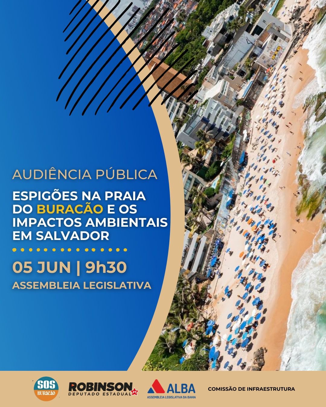 Audiência pública: Espigões na praia do Buracão e os impactos ambientais em Salvador 